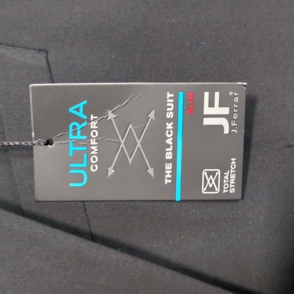 JF J.Ferrar Ultra Comfort Slim Black Suit Blazer - Picture 3 of 6